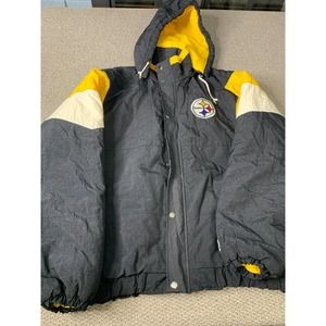 USA World‎ Sense Mens Throwbacks Pittsburgh Steelers Jacket Size XL Black Yellow